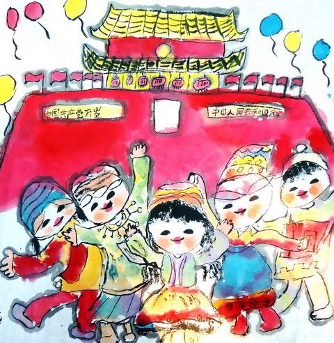 南宫28儿童国庆绘画：欢乐色彩与创意无限！(图7)